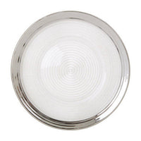 Ida 27cm Embossed Dinner Plate With Silver Rim