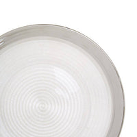 Ida 27cm Embossed Dinner Plate With Silver Rim