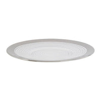 Ida 21cm Embossed Side Plate With Silver Rim