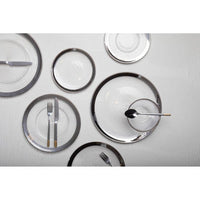 Ida 21cm Embossed Side Plate With Silver Rim