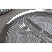 Ida 21cm Embossed Side Plate With Silver Rim