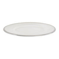 Ida 21cm Embossed White Glass Side Plate