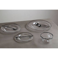 Ida 33cm Glass Charger Plate With Silver Rim