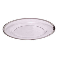 Ida 27cm Plain Dinner Plate With Silver Rim