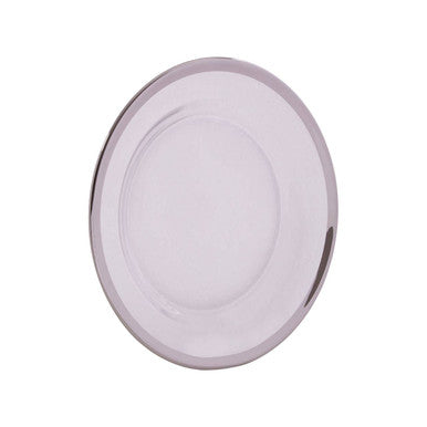 Ida 21cm Plain Side Plate With Silver Rim