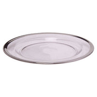 Ida 21cm Plain Side Plate With Silver Rim