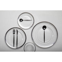 Ida 21cm Plain Side Plate With Silver Rim