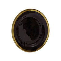 Ida 27cm Black Glass Dinner Plate