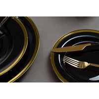 Ida 27cm Black Glass Dinner Plate