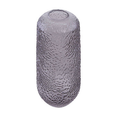 Colbie Large Embossed Grey Glass Vase
