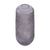 Colbie Large Embossed Grey Glass Vase