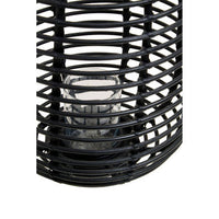 Mataram Small Black Natural Rattan Lantern