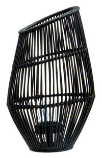 Mataram Large Black Natural Rattan Lantern