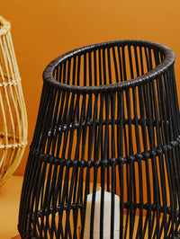 Mataram Large Black Natural Rattan Lantern
