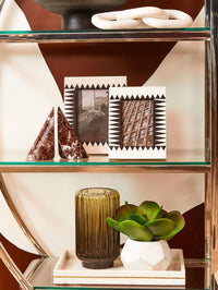 Chima Small Grey Ribbed Glass Vase