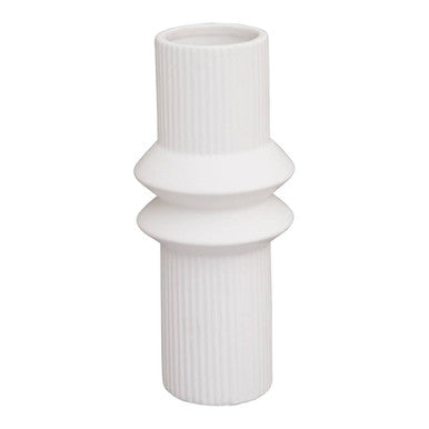 Fabia White Dolomite Vase