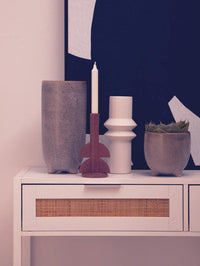Fabia White Dolomite Vase