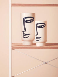 Viso Black And White Small Vase