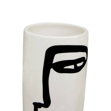 Viso Black And White Small Vase