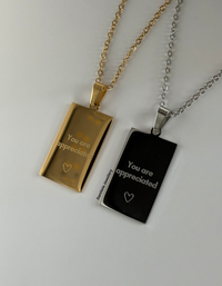 ‘Queen of my Heart’ Necklace - Gold/Silver - Double sided