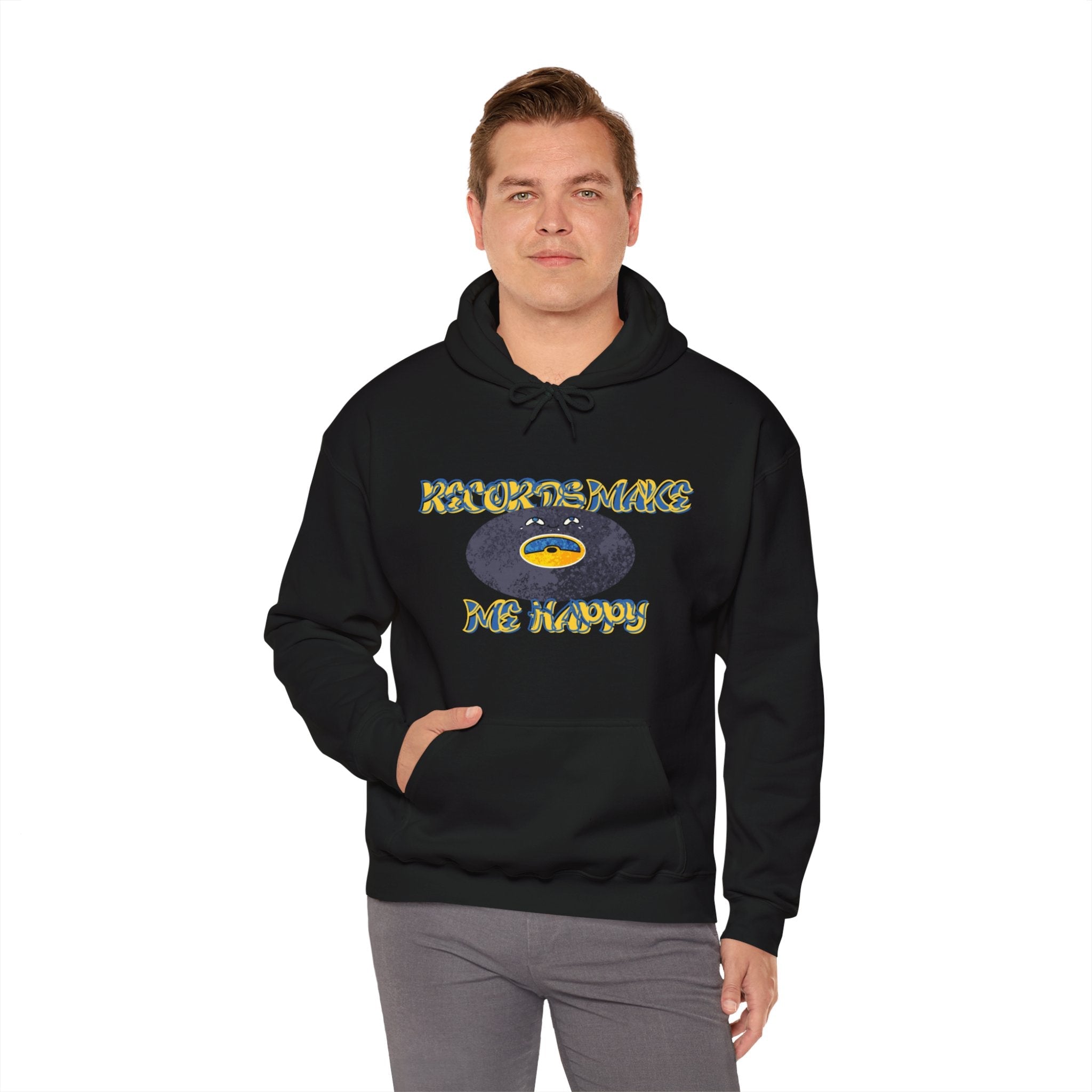 'Records Make Me Happy' Men's Hoodie