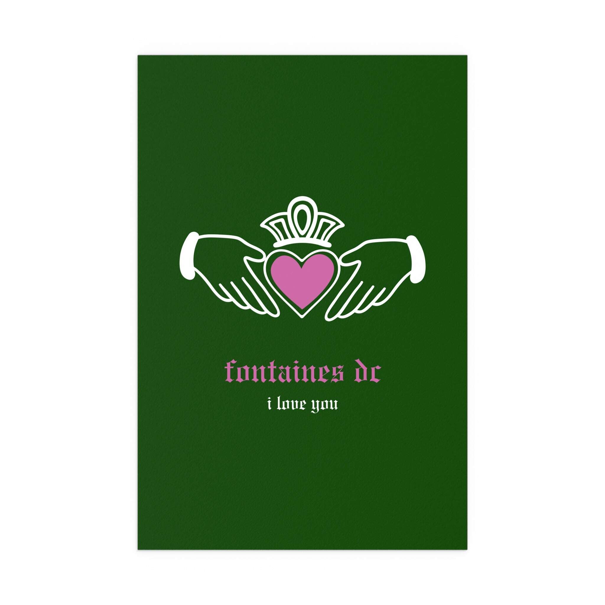 Fontaines DC - I Love You - Irish Claddagh (Green)