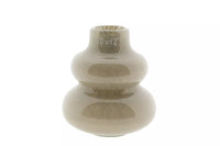 VASE SKRZYSZOW S- H16 D14 cm - TAUPE