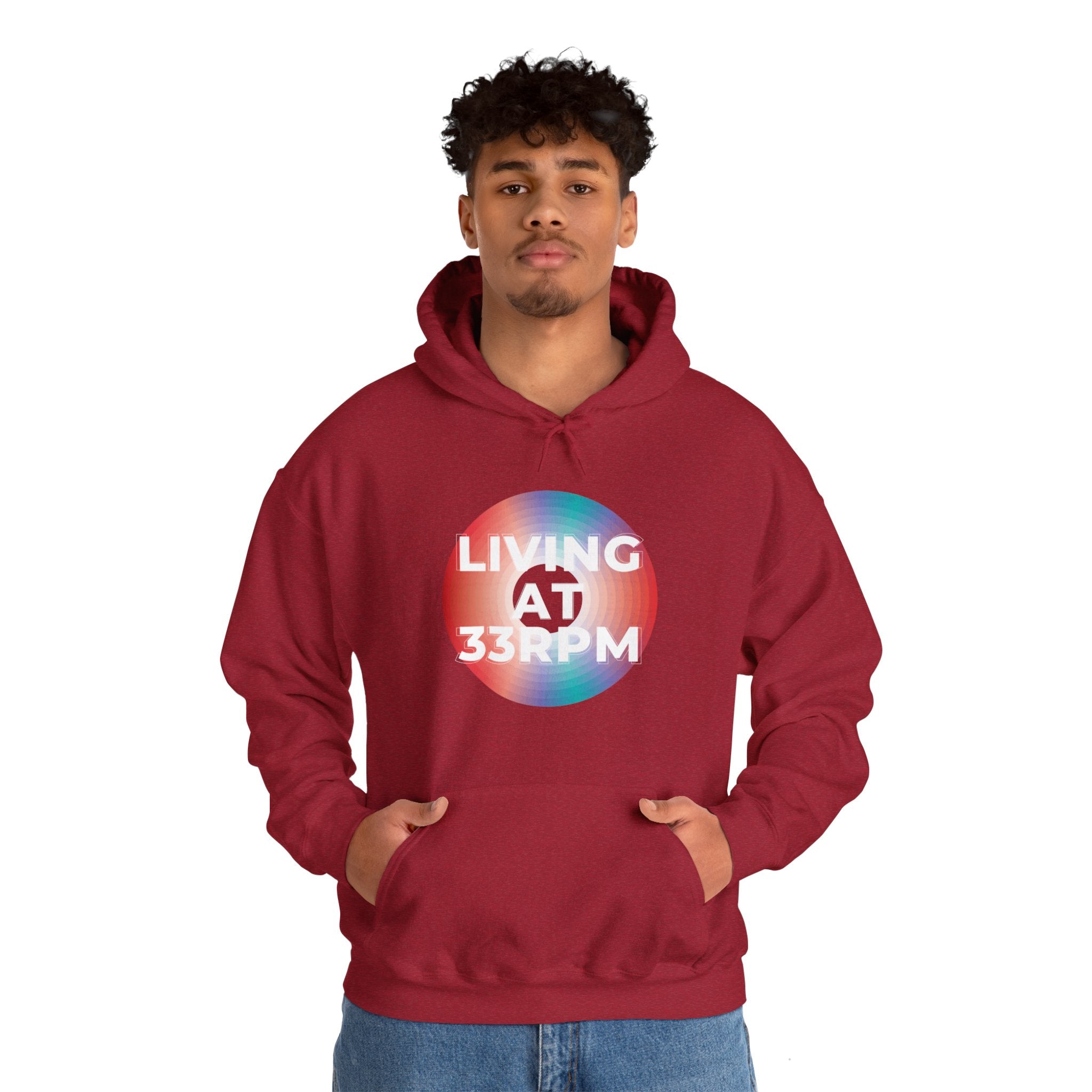 'Living at 33rpm' Men's Hoodie