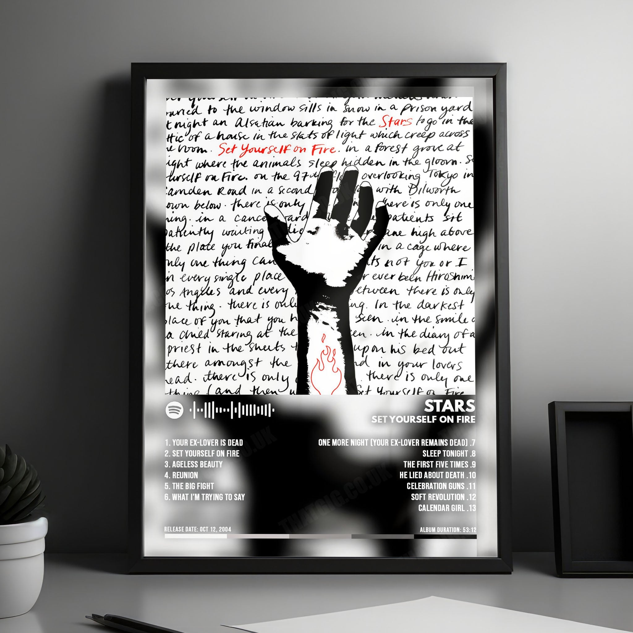 Stars "Set Yourself on Fire" Album Cover Poster - with Complete Tracklist