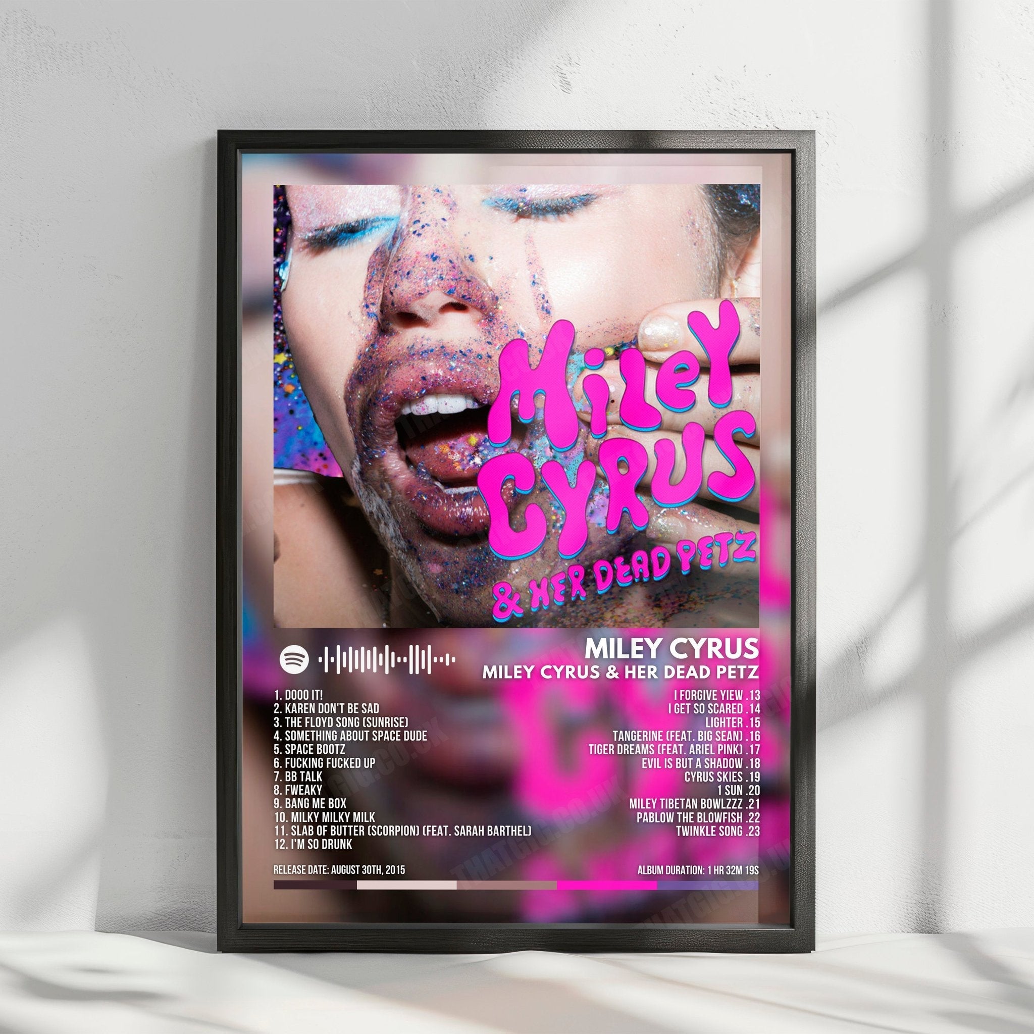 Miley Cyrus "Miley Cyrus & Her Dead Petz" Album Cover Poster - with Complete Tracklist