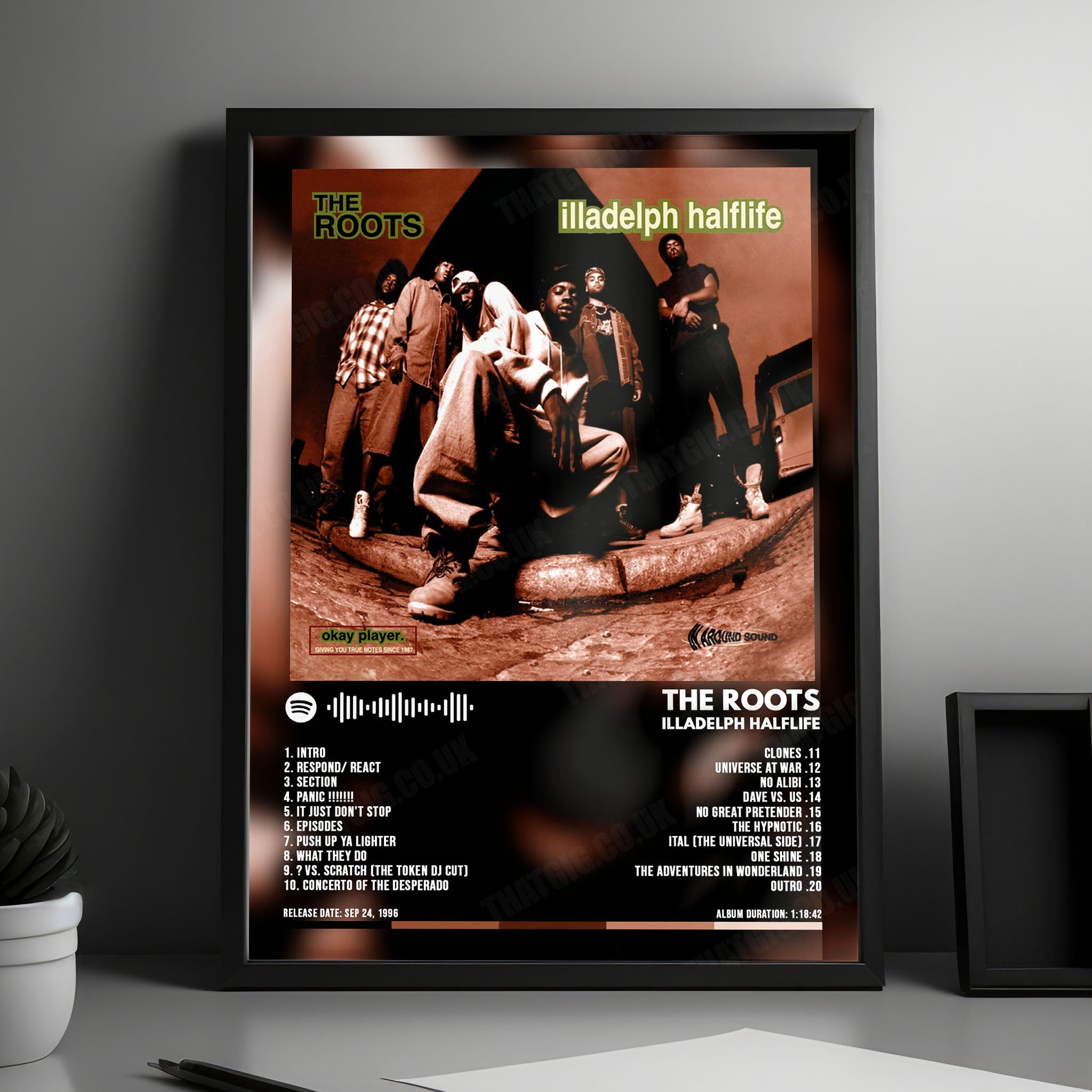 The Roots "Illadelph Halflife" Album Cover Poster - with Complete Tracklist