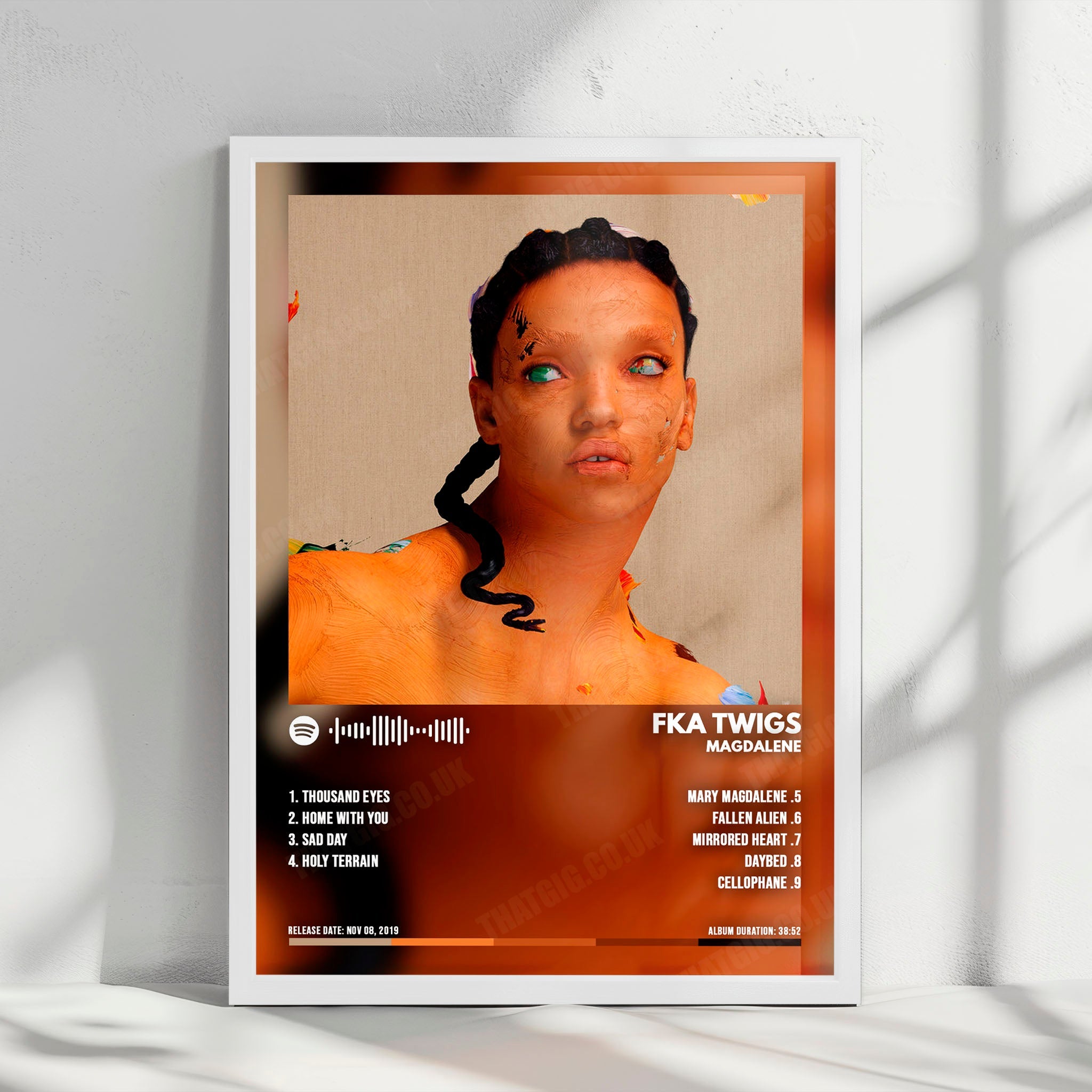 FKA twigs "MAGDALENE" Album Cover Poster - with Complete Tracklist