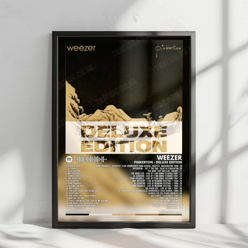 Weezer "Pinkerton" Album Cover Poster - with Complete Tracklist