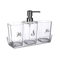 Set Of Four Mr And Mrs Bath Set.