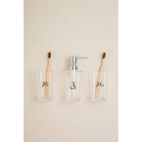 Set Of Four Mr And Mrs Bath Set.