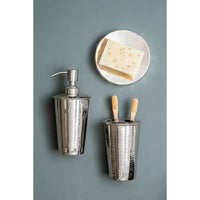 Hammered Bathroom Nickel Finish Toothbrush Holder