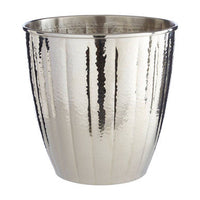 Hammered Bathroom Nickel Finish Waste Bin