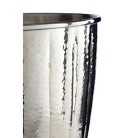 Hammered Bathroom Nickel Finish Waste Bin