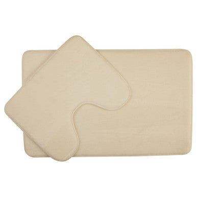Soak Cream Finish Bath Mat Set
