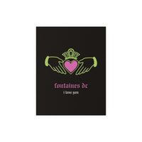Fontaines DC - I Love You - Irish Claddagh (Black + Green + Pink)