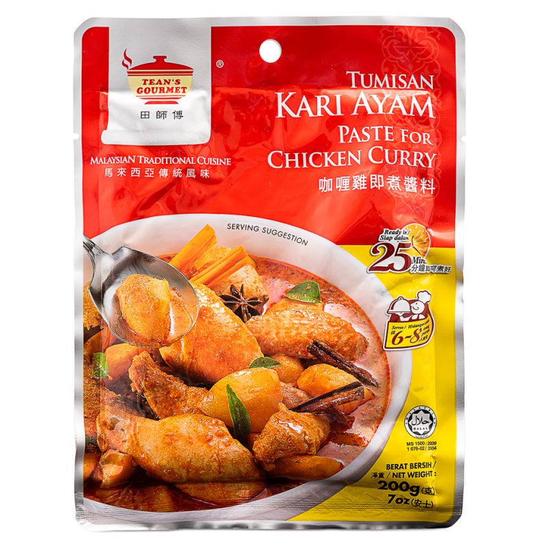 TEAN'S GOURMET Tumisan Kari Ayam Paste For Chicken Curry 200g