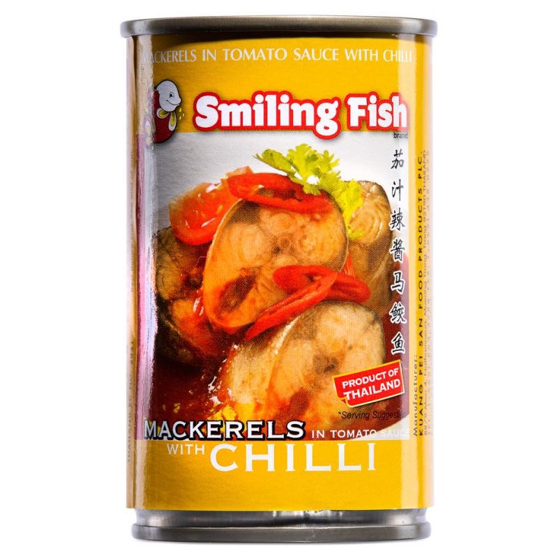 SMILING FISH Mackerels In Tomato Sauce With Chilli 155g