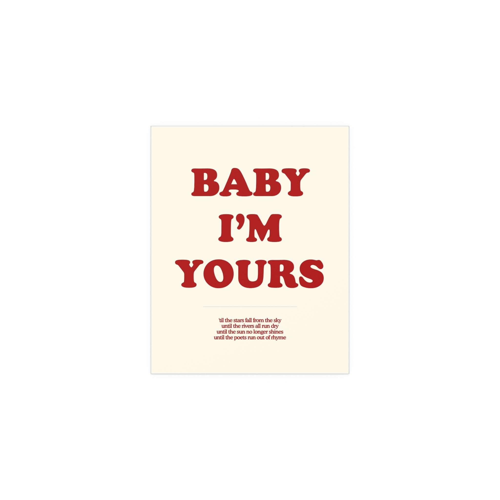 Baby I'm Yours (Off-white & red)