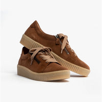 Gabor WISDOM Womens Leather Trainers Brown