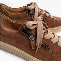 Gabor WISDOM Womens Leather Trainers Brown