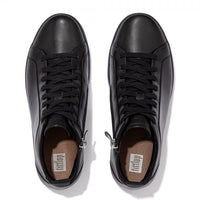 FitFlop RALLY LEATHER HIGH-TOP Womens Trainers Black