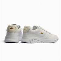 Lacoste GAME ADVANCE LUXE Womens Leather Trainers White/Gold