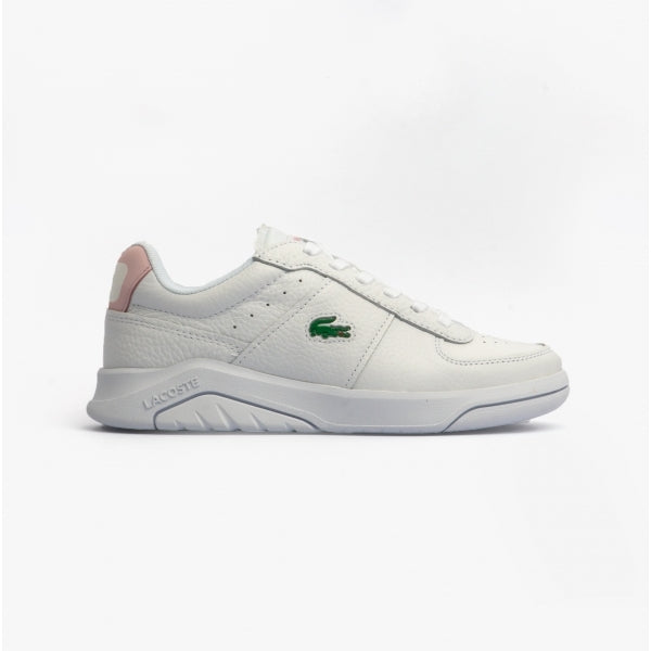 Lacoste GAME ADVANCE Womens Nubuck Trainers White/Light Pink