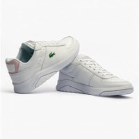 Lacoste GAME ADVANCE Womens Nubuck Trainers White/Light Pink
