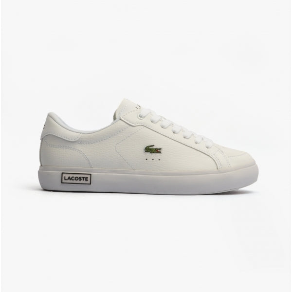 Lacoste POWERCOURT Womens Leather Trainers White/Black